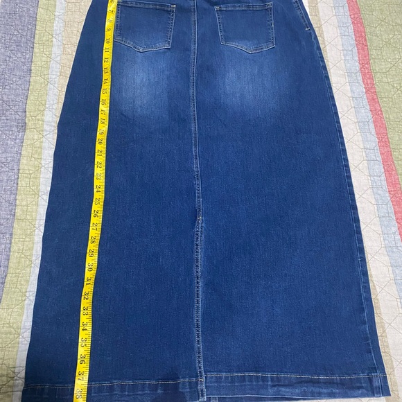 Blue Denim Maxi Skirt - Picture 2 of 4